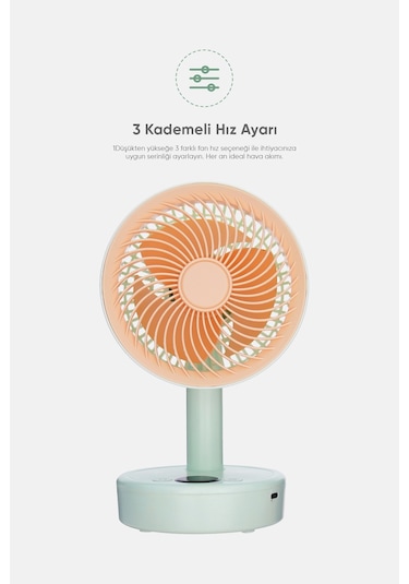 Fressi Jaf17 Taşınabilir Masaüstü Yeşil Usb Fan