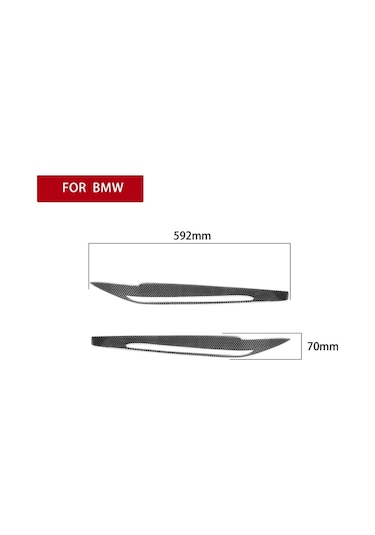 Sones 2 Adet/takım Karbon Fiber Araba Farı Kaş Dekoratif Etiket Bmw X5/f15 2014-2018, Damla Tutkal Versiyonu