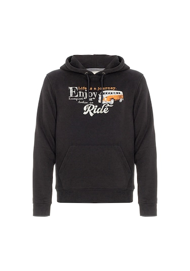 Routefield Hyper Erkek Sweatshirt Siyah Siyah