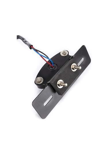 Youtek Motorsiklet Led Stop Lambası Toplamı - 12v 19 Ledli Ipx66 Su Geçirmez Kırmızı Beyaz Işık Siyah Metal Abs Kc664