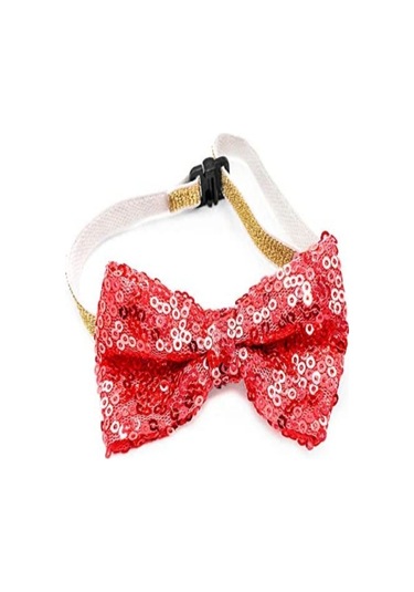 Leezsingamazon Sıcak Evcil Hayvan Kedi Köpek Tasması Aksesuarları Payet Papyon Tatil Parti Dekorasyonu Kırmızı