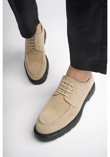 Muggo Samuel Garantili Günlük Klasik Hakiki Deri Casual Rahat Ortopedik Kalın Taban Erkek Ayakkabı Bej Süet Bej Muggo Samuel Garantili Günlük Klasik Hakiki Deri Casual Rahat Ortopedik Kalın Taban Erkek Ayakkabı Bej Süet Bej