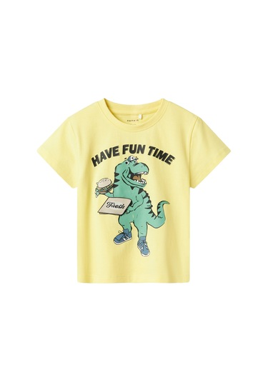 Name It Nmmdellan Nreg Ss Top Box Sarı Erkek Çocuk Kısa Kol T-shirt Sarı