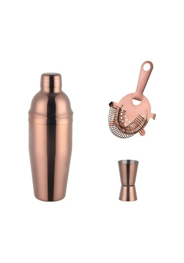 Dancemonkey Kokteyl Çalkalayıcı Seti El Çalkalayıcı Fincan Süslü Çalkalayıcı Rose Altın