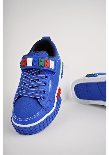 Muggo Sonic Garantili Legolu Bağcıklı Ve Cırtlı Ortopedik Çocuk Sneaker Spor Ayakkabı 001