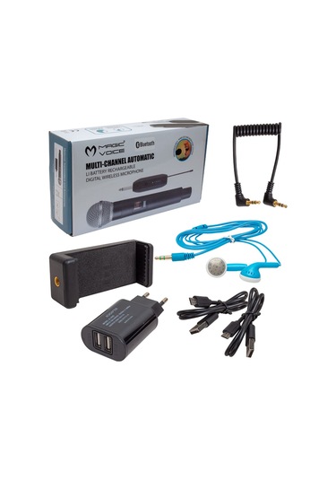 Magicvoice Mv-19602 Uhfkablosuz Bluetooth Yaka Mikrofon Kamera