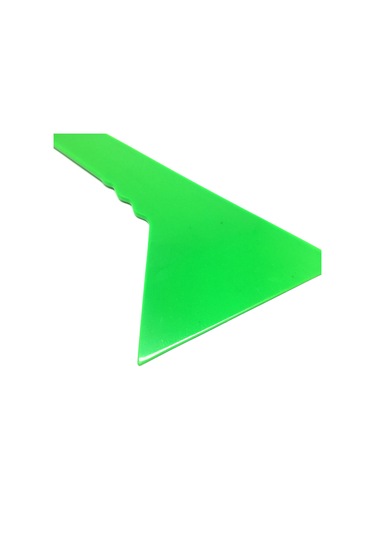 Uzun Saplı Eğik Ragle Arka Cam Filmi Çekme Aparatı Yeşil 33x13cm Onf103