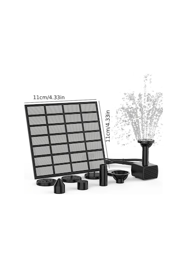 Motion003 1 5w Mini Pompa 6 Nozullu Güneş Enerjili Dış Mekan Fıskiye Seti Kuş Banyoları Havuz Bahçe Akvaryum