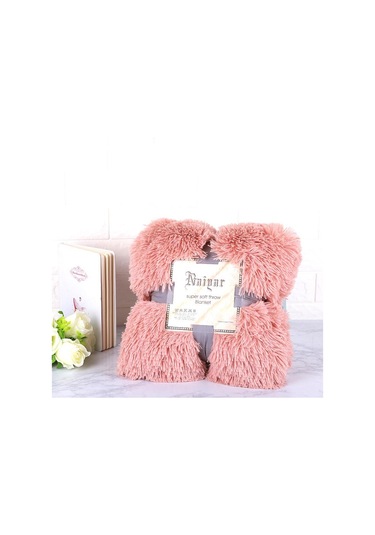 Gül Battaniye Suni Kürk Battaniye Yatak Battaniyesi Shaggy Polyester Sıcak Tutma S