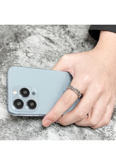 Siyah Moda Titanyum Çelik Yüzükler Zincir Çift Dokuma Küba Basit Erkek Yüzük Gümüş Kadın Yüzük Takı Yeni 2023 Çiftin Yüzük 9 Siyah