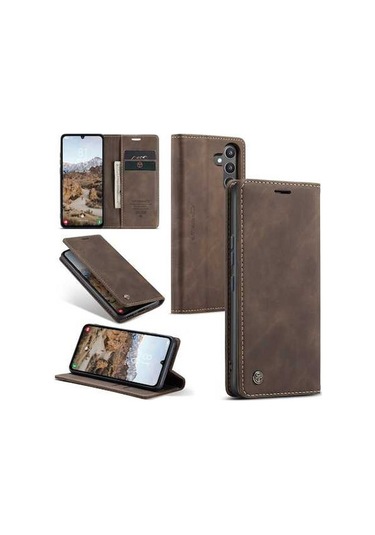 Trendooze Telefon Standı Serisi Samsung Pu Koruyucu Kılıfı Kılıf Kapak Galaxy Uyumlu Deri Cüzdan Caseme A34 5g 013 Pu