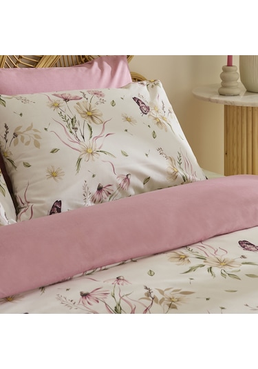 Sarah Anderson Butterflora Çift Kişilik Nevresim Takımı Somon SOMON