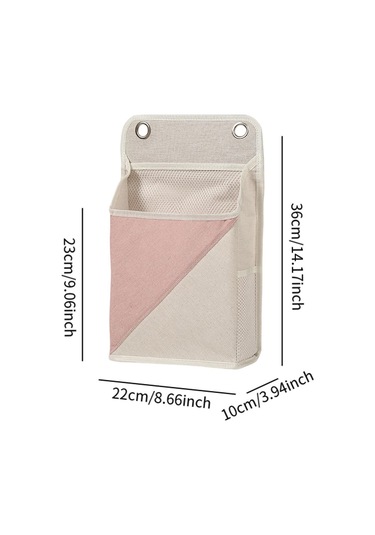 Suntek Duvara Asılan Düzenleyici Çanta Yurt Odası Mutfak Pembe