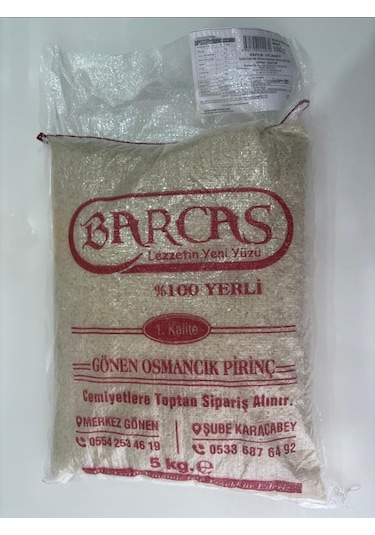 Barcas 5 Kg Gönen Osmancık Pirinç