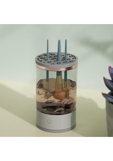 Rehomy Elektrikli Makyaj Fırça Temizleyici, Fırça Mat İle Makyaj