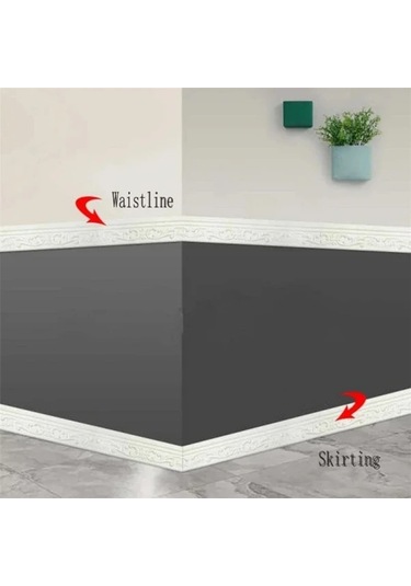 Elmpaly 1 Rulo 90,55 Inç Kendinden Yapışkanlı Dekoratif Kenar Şeridi, Köşe Koruma, Kapı Çerçeve Koruması, Beyaz