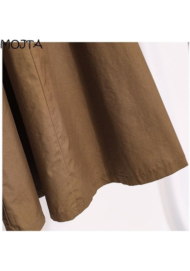 Mojta Kadın Giyim Yüksek Bel Bahar Sonbahar Artı Boyutu Ince A-line Etek Gevşek Rahat Orta Uzunlukta Etek Siyah