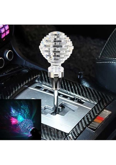 Wondernest Evrensel Araba Yuvası Şekilli Kristal Dişli Işıklı Vites Topuzu Std