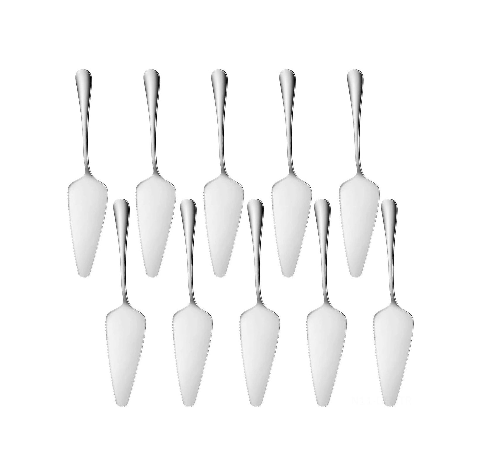 Dofolink 10'lu Paslanmaz Çelik Pasta Kaşığı Seti - Ergonomik Tutamaklı, Keskin Kenarlar, Ev Ve Restoran Kullanıma Uygun Diğer