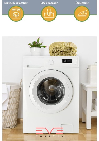 Eve Tekstil %100 Pamuk Ranforce Çarşaflı Yastık Ve Yorgan Kılıflı Çift Kişilik Nevresim Takımı 200x220 Cm Sarı