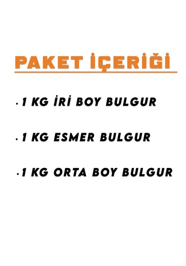 İpek Değirmen 3 Kg Aile Boy Taş Değirmen Bulgur Paketi