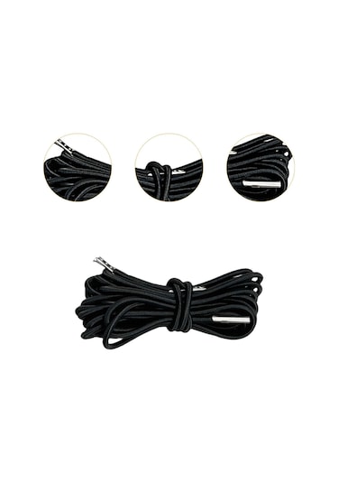 Suntek 4x Gravity Sandalye Kordonları Premium Elastik Siyah Siyah