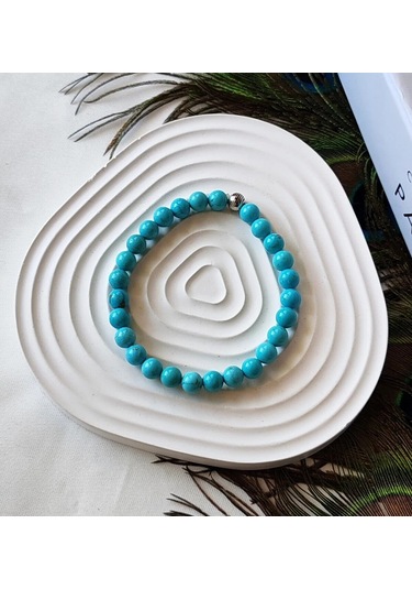 Turkuaz Doğal Taş Bileklik 6mm Negatif Enerjiden Korur