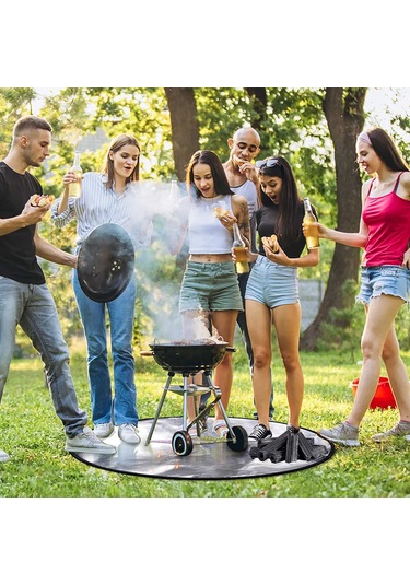 Neevoyu Islak Isıya Dayanıklı Fiberglas Barbekü Ateş Matı - Dış Mekan, Mutfak Kullanıma Uygun, Kolay Temizlenir Çok Renkli