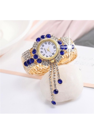 Yingfu Yeşil Kadın Taklidi Kuvars İzle Bilezik Saatler Kol Saati Çok Renkli