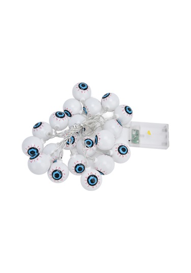 Lemestar Halloween Ghost Eye Led Işık Zinciri 3m 20led, Sabit+yanıp-sönen Mod, İç/harici Korkunç Parti Dekorasyonu, Pil İle Çalışır Pil Dahil Değil Diğer