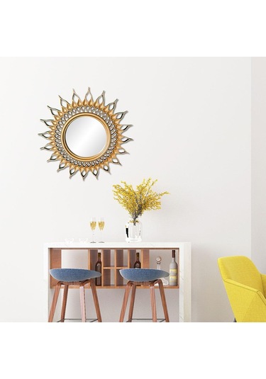Suntek Magideal İskandinav Duvar Aynası Altın Çerçeve Koridor C
