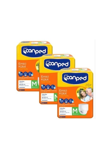Canped Emici Külot Hasta Bezi M 3 x 30'lu