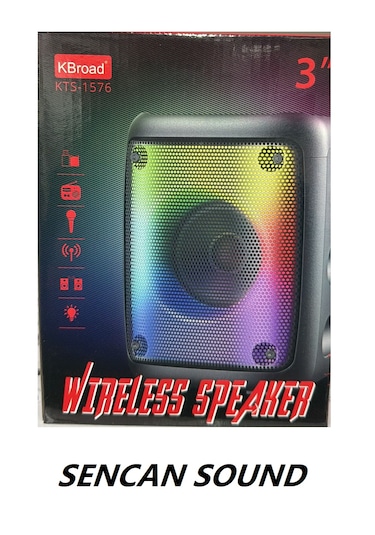 Ferro Kts 1576 10 W Rgb Led Parti Işıklı Bluetooth Hoparlör