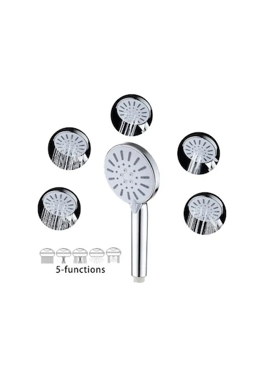 5 Fonksiyonlu Snowball Duş Başlığı Beyaz