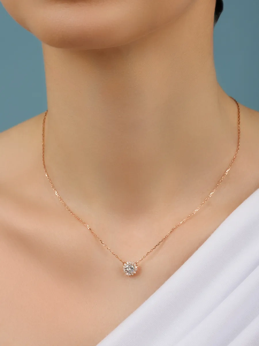 Veronika 925 Ayar Gümüş Altın Kaplama Taşlı Gerdanlik 462154616 Altın