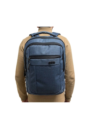BENE Lacivert Darbeye Karşı Korumalı Laptop Gözlü Sırt Çantası190 Lacivert