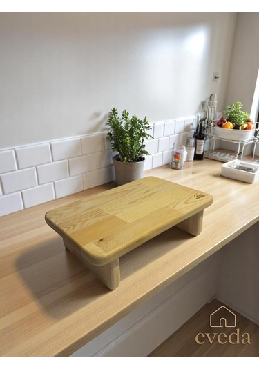 Eveda Ahşap Ayaklı Kesme Tahtası