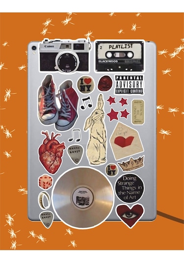 Vintage Playlist Sticker Seti Laptop Ajanda Pc Tablet Telefon Defter Etiket Bullet Journal Diğer