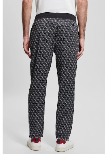 Guess Erkek Tamamı Logolu Jogger Pantolon Siyah