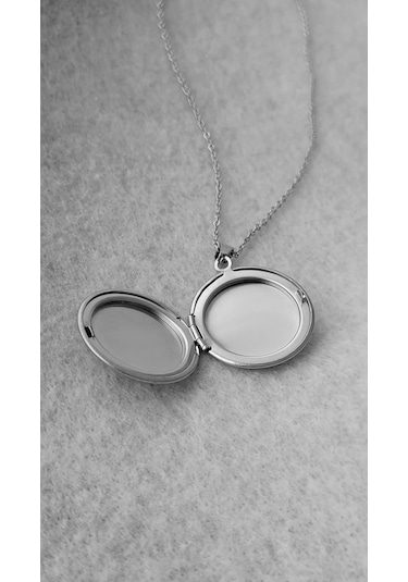 316l Paslanmaz Çelik Gümüş İçi Açılır Yuvarlak Tasarım Kapaklı Fo Çok Renkli