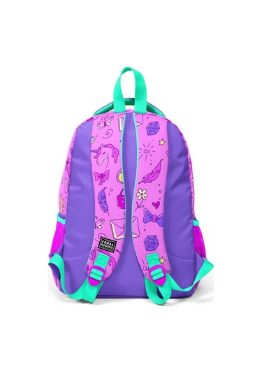 Coral High Kids Açık Pembe Mor Unicornlu Prenses Desenli 3 Lü Okul Çanta Seti Set0123481