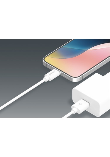 Apricot Apc-s220l 1 Metre Qc3.0 Lightning Beyaz Hızlı Data + Sarj Kablosu Şarj Kablosu