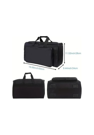 Sandwich Motion003 Büyük Kapasiteli Nylon Seyahat Çantası Spor Ayakkabı Gözlü Sade Siyah Hareketli Kargo Siyah