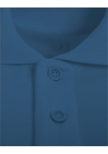 Uki İndigo Comfort Fit Polo Yaka Pike T-shirt Indigo