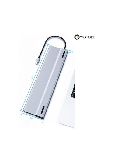 Pc Macbook Uyumlu 14'ü 1 Arada Type-c Multifonksiyonel Dönüştürücü Hub