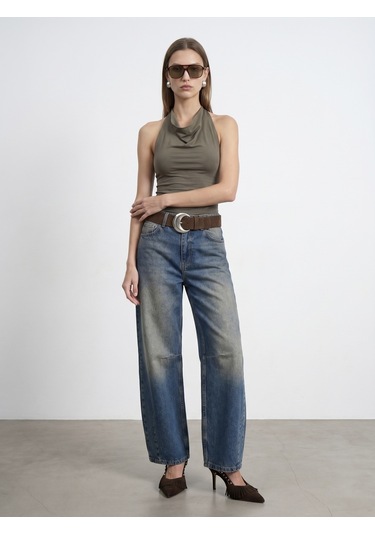 Dilvin 32973 Degaje Yaka Top-haki