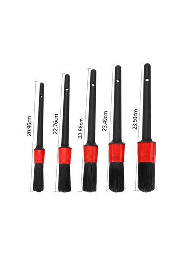 Pazly Araba Temizleme Fırçası Seti, 10 Adet, Siyah Yeşil, Klima Havalandırma, Domuz Kılı Ve Tel Fırça