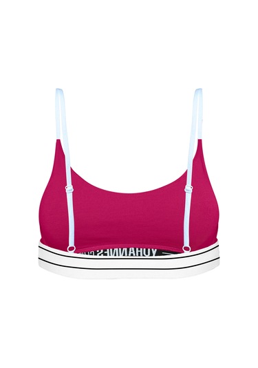 Yohannes Club, Kadın Pamuklu İç Çamaşırı Takımı, Renk Seçenekli, Bralet-kemerli Bikini Slip Pembe