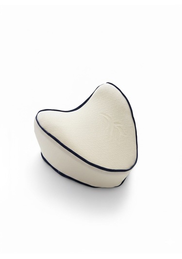 Diz Arası Ortopedik Yastık Visco Bacak Arası Yastık Yıkanabilir Kılıf 23x23x5 Beyaz