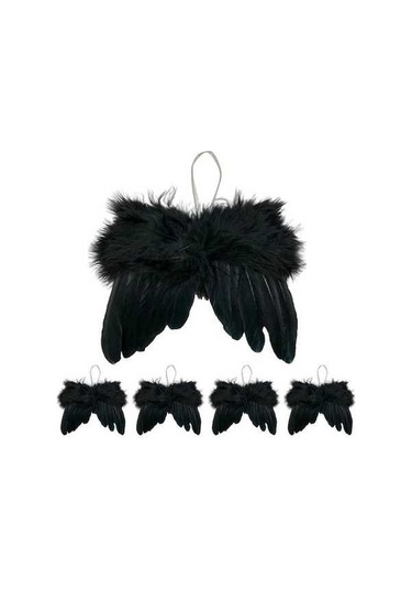 Pazly Yılbaşı Tüyü Suntek Siyah Melek Kanadı Günü Doğum 5x Ut